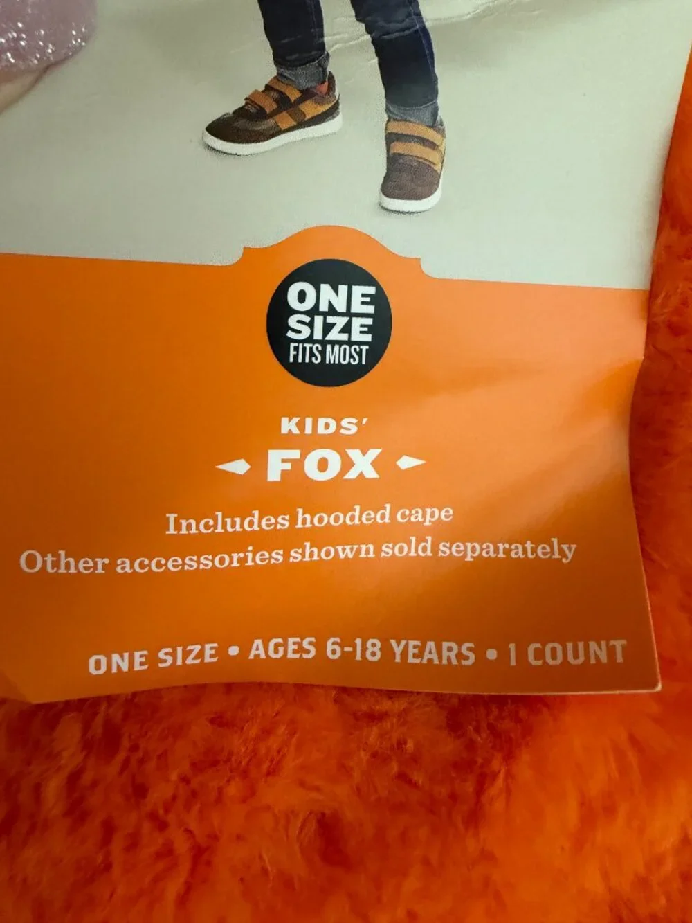 Fox Hooded Cape Halloween Costume One Size from ages 6-18